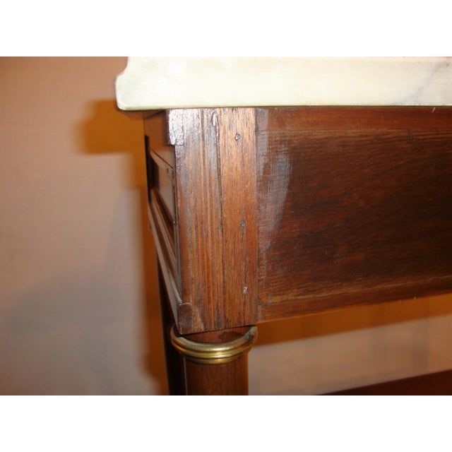 Wood Marble-Top Mahogany Chest For Sale - Image 7 of 9