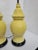 Black Mid Century Hollywood Regency Yellow Ceramic Ginger Jar Yellow Table Lamps - A Pair For Sale - Image 8 of 9