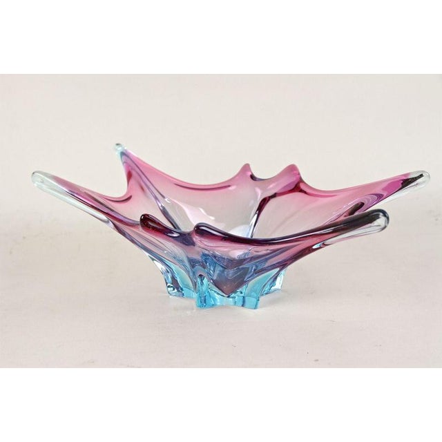 Vintage Murano Sommerso Glass Bowl, 1960 For Sale - Image 11 of 18