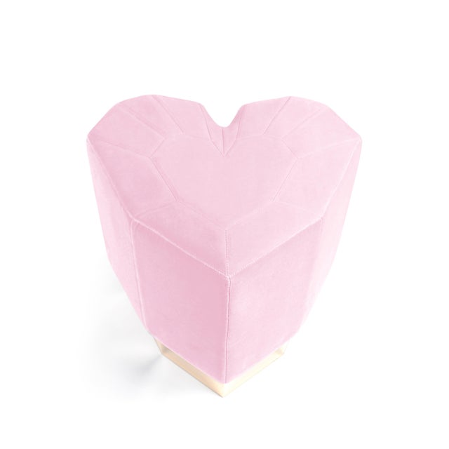 Mustard Queen Heart Stools by Royal Stranger, Set of 4 For Sale - Image 17 of 18