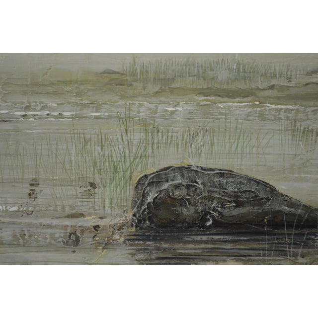 Abstract Late 20th Century Donn DeVita Original Impressionist Painting Signed & Framed For Sale - Image 3 of 5