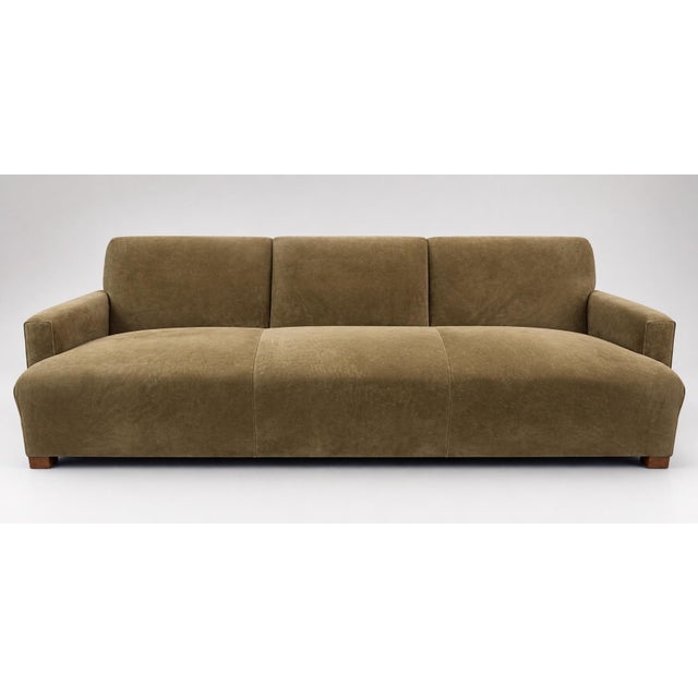 Animal Skin 1990s Palazzo Style Leather Sofa For Sale - Image 7 of 7
