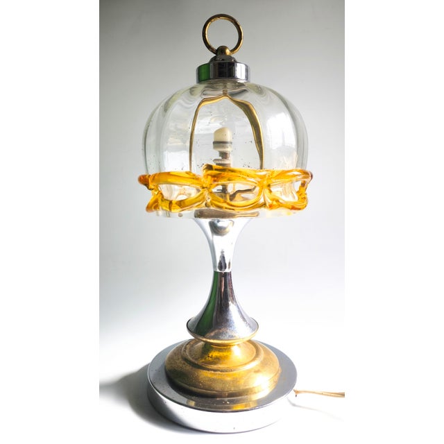 Silver German Space Age Lamp From the 1960s For Sale - Image 8 of 12