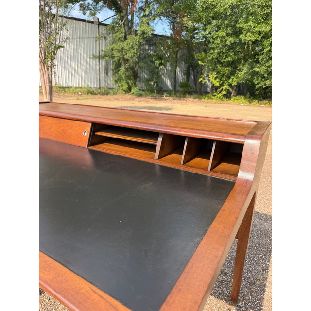 Wood 1950s Drexel Profile Executive Desk by John Van Koert For Sale - Image 7 of 12