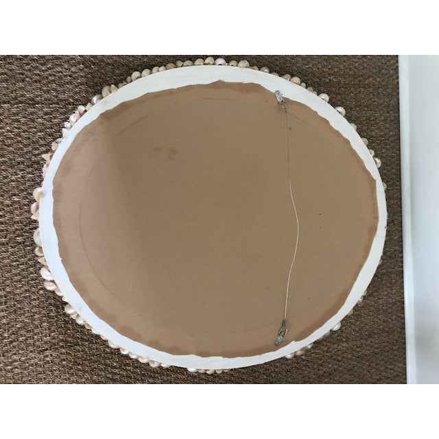 2000 - 2009 Coastal Oly Studio Oval Shell Mirror For Sale - Image 5 of 7