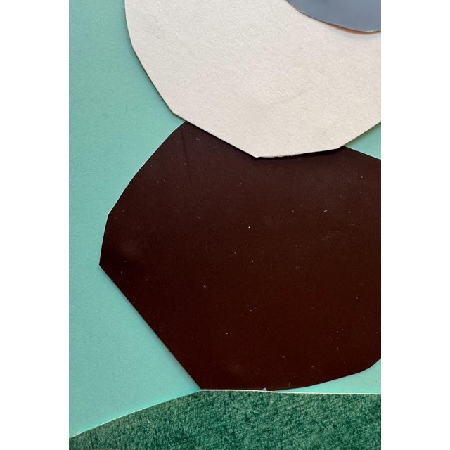 Blue "Pop Music 9" Original Mixed-Media Collage on Paper by Zac Woodiel For Sale - Image 8 of 9