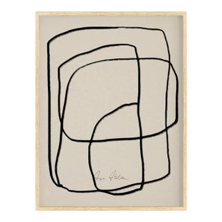 Contemporary Abstract Lines Giclee Print, Framed For Sale