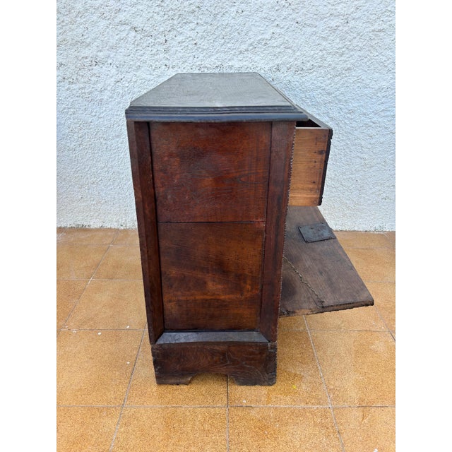Spanish Renaissance Carved Cabinet with Drop-Front Door and Two Drawers, 1880s For Sale - Image 17 of 17