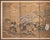 Stunning Japanese 4-panel painted Byobu (folding screen), depicting a scene from the 11th century classic work of Japanese...