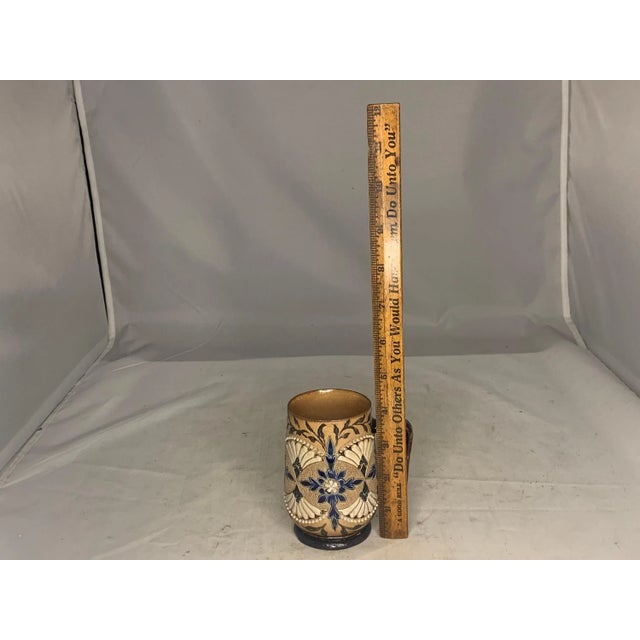 Antique Doulton Lambeth Stoneware Mug, c. 1881, Floral Design For Sale - Image 10 of 10