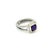 Metal 1990s David Yurman Amethyst Black Orquid Diamond Ring Size 7.5 Silver Estate For Sale - Image 7 of 7