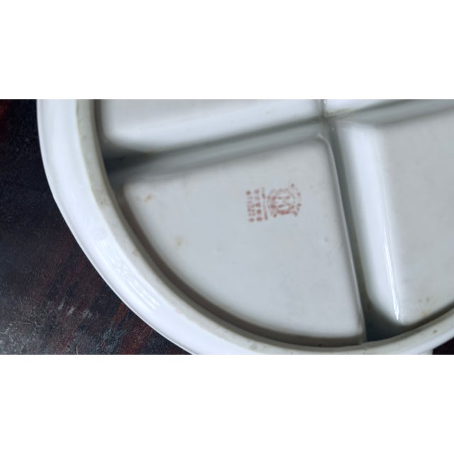 Noritake Antique, Early 20th Century Noritake Japan Azalea Porcelain Four-Divider Fruit and Nut Bowl For Sale - Image 4 of 7