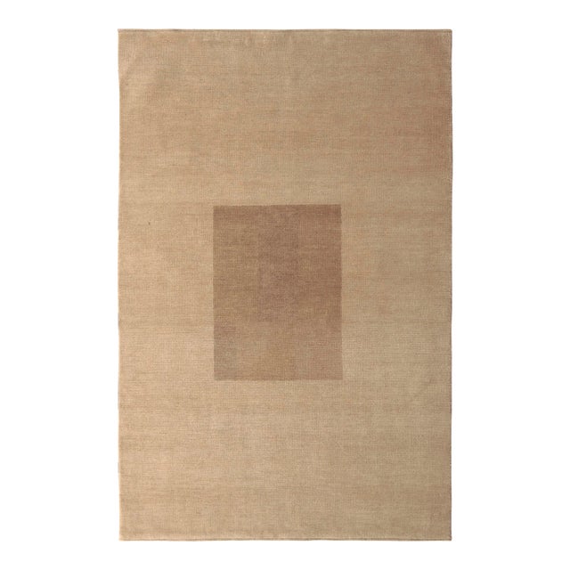 Bauhaus Style Rug Beige Brown Mid-Century Modern by Rug & Kilim, 9x12 For Sale