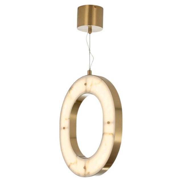 Gold Collection Orione Alabastro Chandelier in Metal and Crystal by Jago For Sale - Image 8 of 8