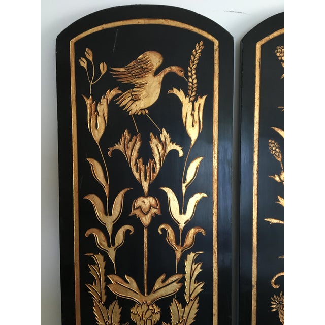 Chinoiserie 1960s Wood Panel Chinoiserie Rooms Divider Screens- Set of 2 For Sale - Image 3 of 8