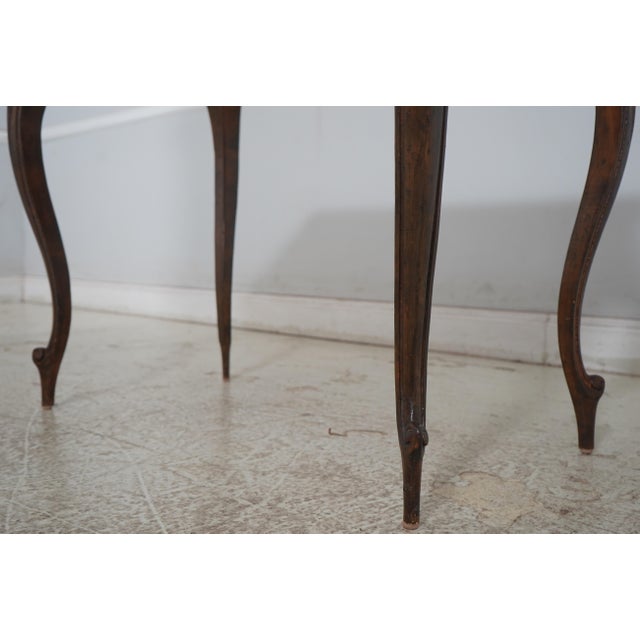 French Louis XV Style Walnut 1 Drawer Writing Desk Table For Sale - Image 9 of 17