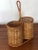 Mid 20th Century Vintage French Wicker Double Wine Bottle Holder For Sale - Image 5 of 11