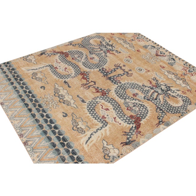 Chinese Rug & Kilim’s Oversized Double Dragon Rug, 14x20 For Sale - Image 3 of 7