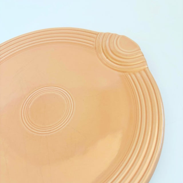 1980s Apricot Fiestaware Cake Plate For Sale - Image 5 of 12