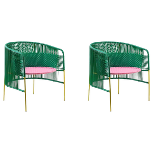 Set of Green Caribe Lounge Chairs by Sebastian Herkner