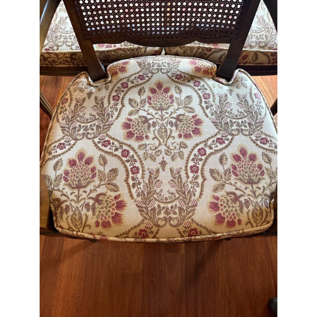 Vintage Ethan Allen Cane Back Dining Chairs- Set of 6 For Sale - Image 12 of 12