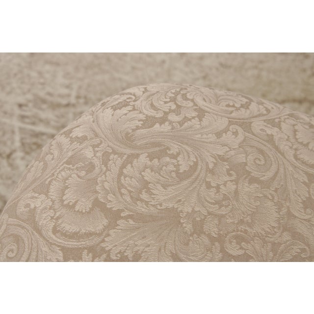 White Pair of Design Master High Back Upholstered Slipper Chairs For Sale - Image 8 of 18