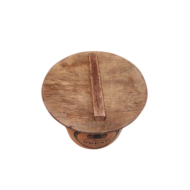 English Mid Century English Royal Barum Ware Brannams Terracotta Lidded Bread Bin For Sale - Image 3 of 5