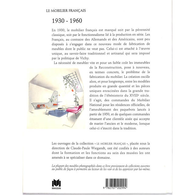 "Le Mobilier Francais: 1930-1960" 1997 Brunhammer, Yvonne For Sale - Image 4 of 11