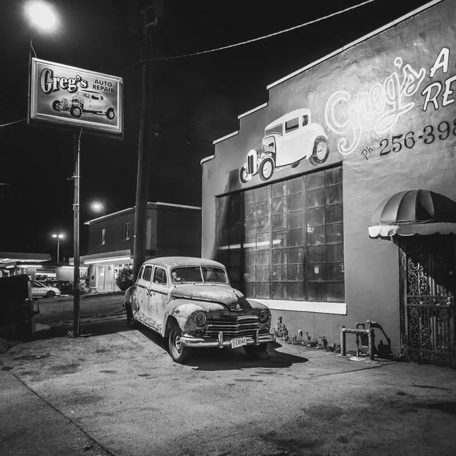 All prints are produced to order. Lead times between 5-10 days. "greg's auto shop, nashville tennessee" by morgan silk is...