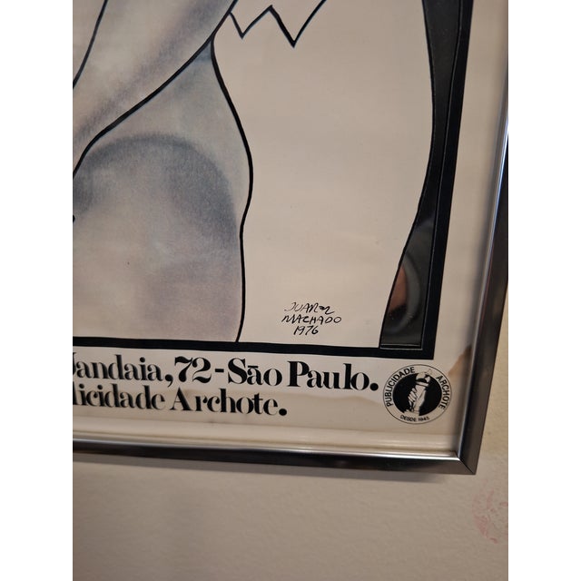 Contemporary Juarez Machado 1976 Mixed Media Exhibition of Mirrors Poster For Sale - Image 3 of 4