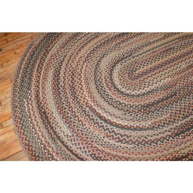 Vintage American Braid Carpet - 8'7" x 11'2" For Sale - Image 17 of 18