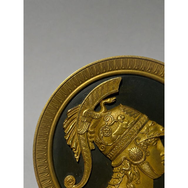 Set 5, 19th Century French Neoclassical Gilt Bronze Warrior Medallion Tiebacks For Sale - Image 9 of 10