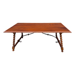 Spanish Baroque Style Dining or Library Table For Sale