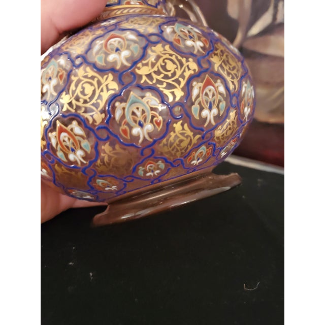 Mid 19th Century Antique Museum Art Glass Jug Philippe-Joseph Brocard For Sale - Image 5 of 11