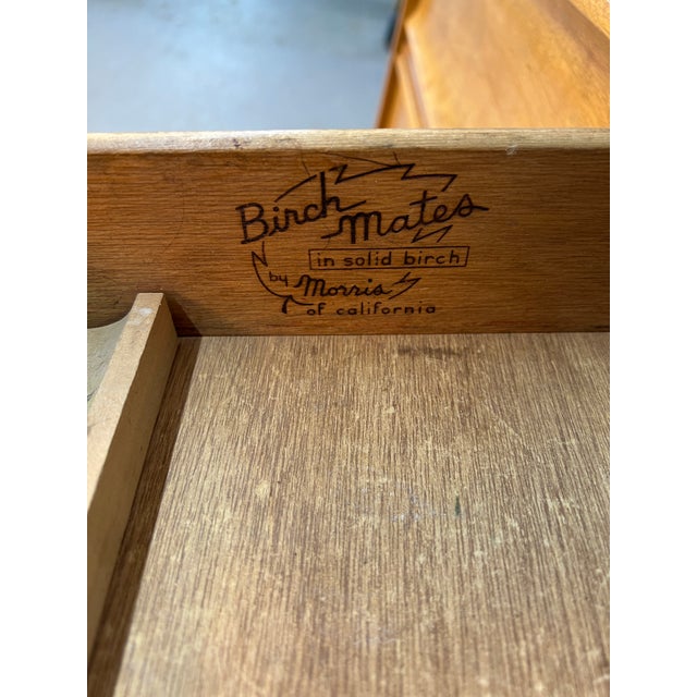 1960s Mid-Century Modern Birch Writing Desk by Morris of California For Sale - Image 12 of 12