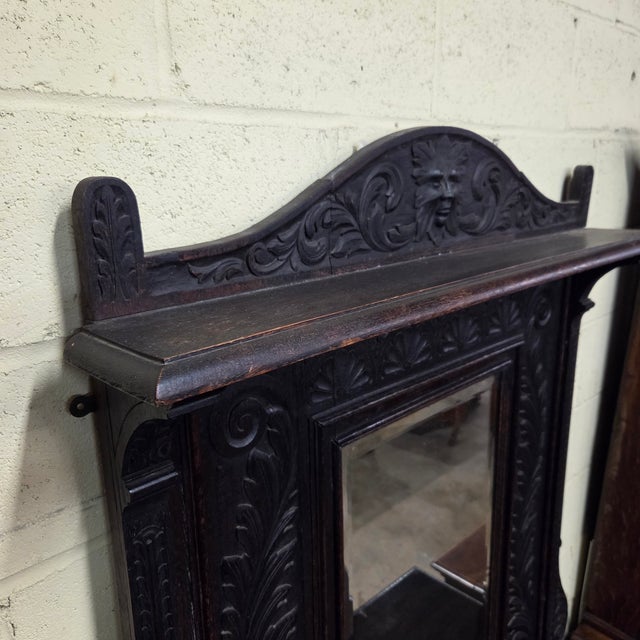 Late 19th Century Carved Oak Victorian Hall Table With Mirror Back For Sale - Image 13 of 18