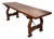 18th Dining or Console Table of Walnut with Lyre Legs and Heavy Top, Spain For Sale