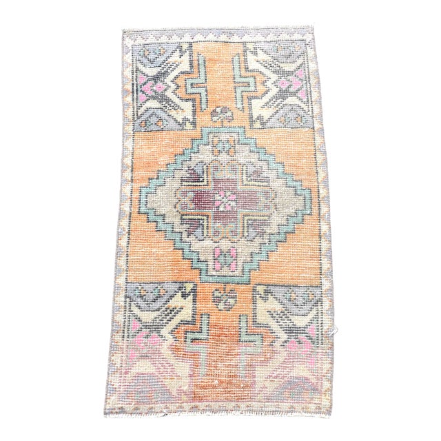 Vintage Pale Orange Rug For Sale