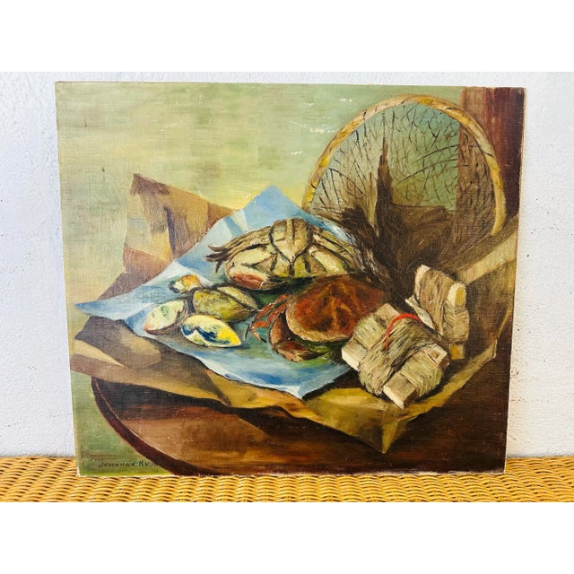 Paint Vintage Still Life Painting For Sale - Image 7 of 10