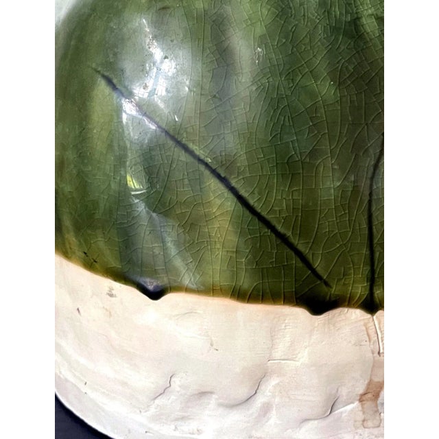 Early 21st Century Japanese Modern Studio Ceramic Oribe Jar by Ryoji Koie For Sale - Image 4 of 13