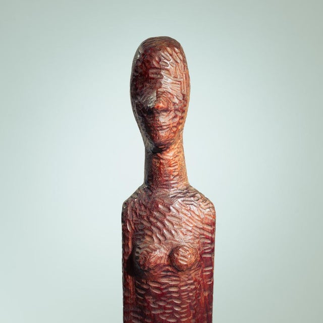 Wood Koos van Vlijmen, Nude Sculpture of Womans Figure, 1970s, Wood For Sale - Image 7 of 13
