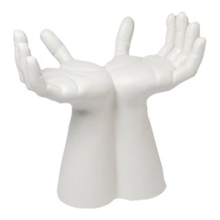 Studio a Deft Hands Ceramic White Stool For Sale