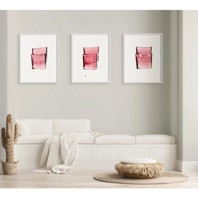 Contemporary Abstract Acrylic on Hahnemühle Paper Painting "Memento 03" by Emma Godebska For Sale - Image 4 of 5