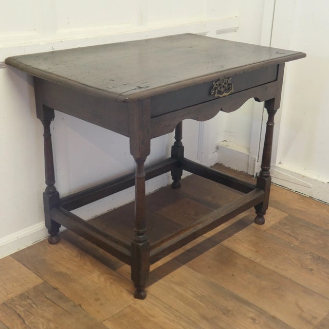 Antique Oak Writing Table For Sale - Image 4 of 8