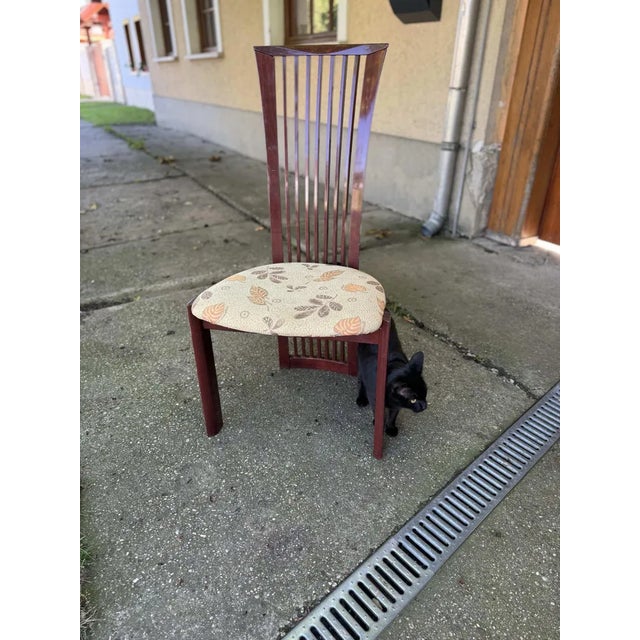 Lacquer and Fabric Dining Chairs by Pietro Costantini, 1980, Set of 6 For Sale - Image 9 of 13
