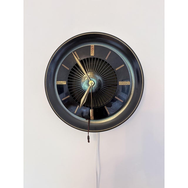 Mid-Century Modern WLU-30 Wall Clock Speaker from Heco, Germany, 1950s For Sale - Image 3 of 11