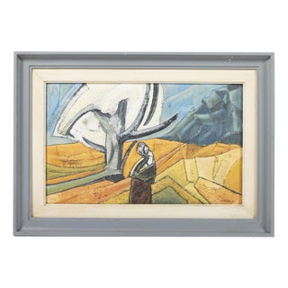 J. Silva, Alentejo, 1979, Mixed Media on Canvas For Sale