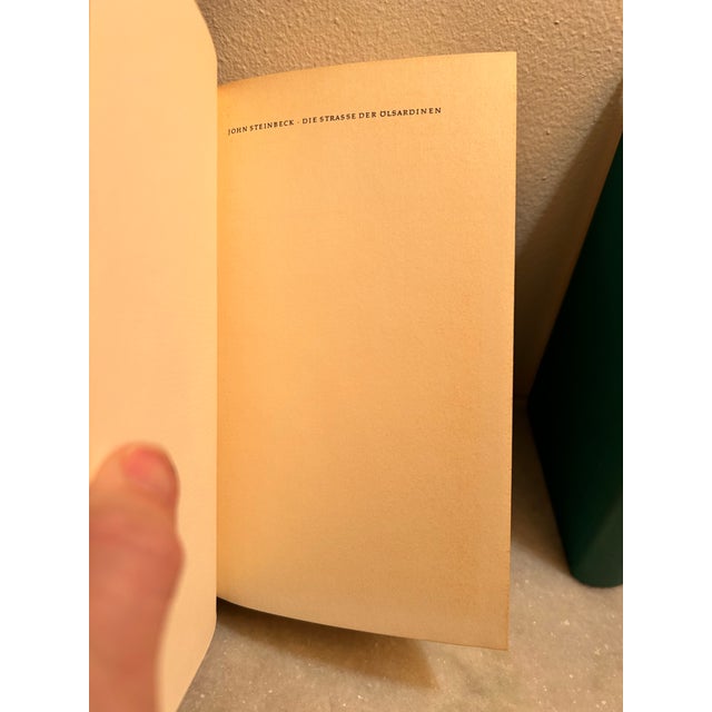 Gold Set of 3 John Steinbeck Novels Translated to German, 1950’s For Sale - Image 8 of 11