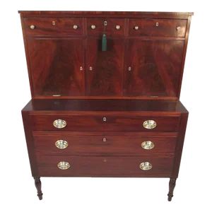 1840 Sheraton Mahogany Drop Front Desk