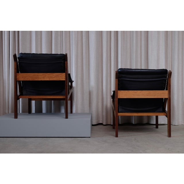 Black Set of Hunter Easy Chairs by Torbjørn Afdal for Bruksbo, 1960s For Sale - Image 8 of 11